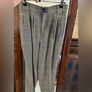 Black and White Wool Pants